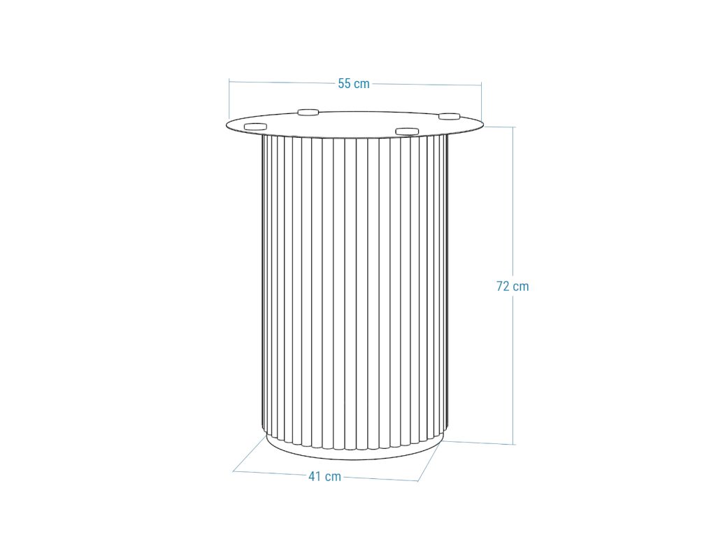 Metal Table Base for Glass Top Toro S - Image 4