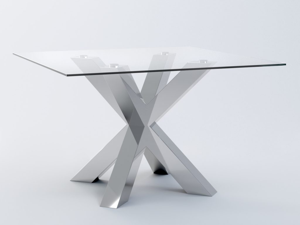 Table Base for Glass Top Spider Heavy Chrome S - Image 2