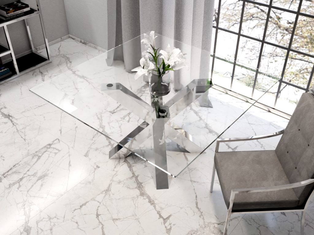 Table Base for Glass Top Spider Heavy Chrome S - Image 3