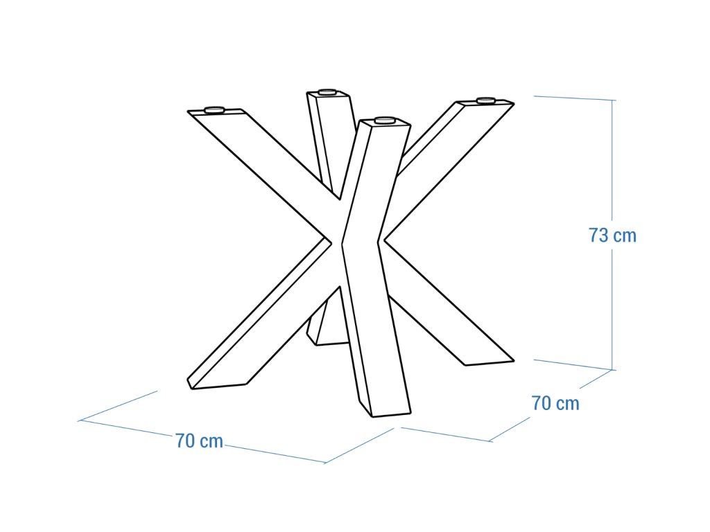 Table Base for Glass Top Spider Heavy Chrome S - Image 4