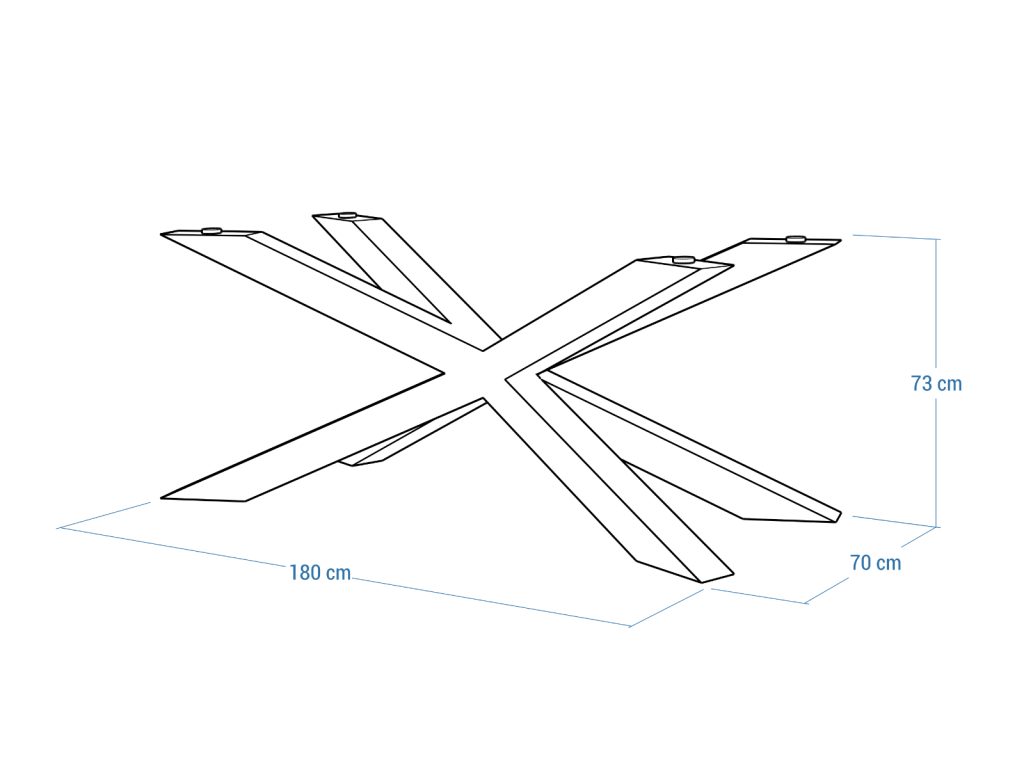 Table Base for Glass Top Spider Heavy Chrome XL - Image 4