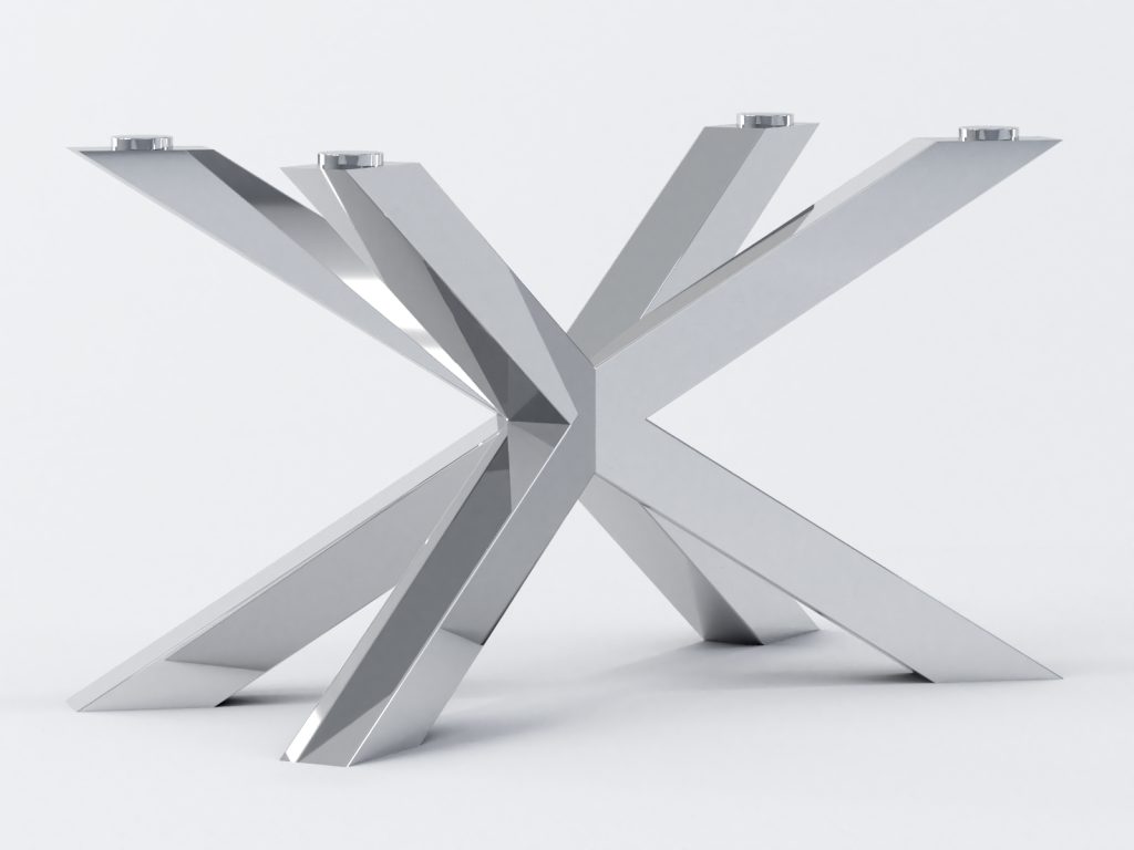 Cofee Table Base for Glass Top Spider Slim Chrome M - Image 2