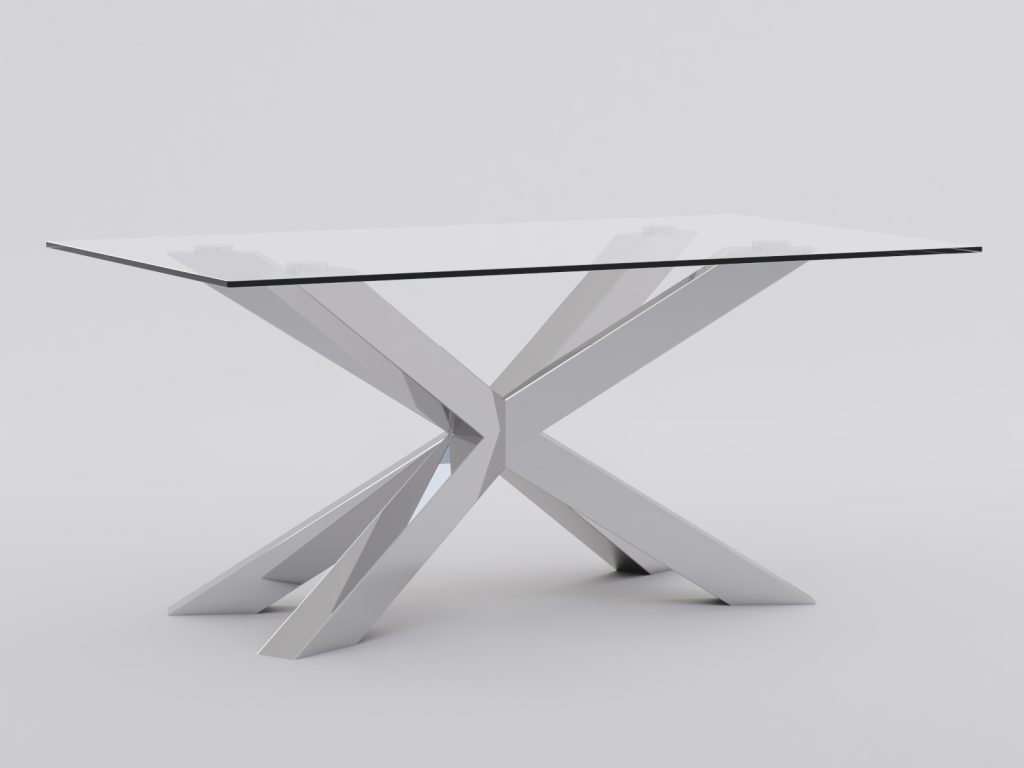 Cofee Table Base for Glass Top Spider Slim Chrome M - Image 3