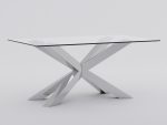 Cofee Table Base for Glass Top Spider Slim Chrome M - Image 3