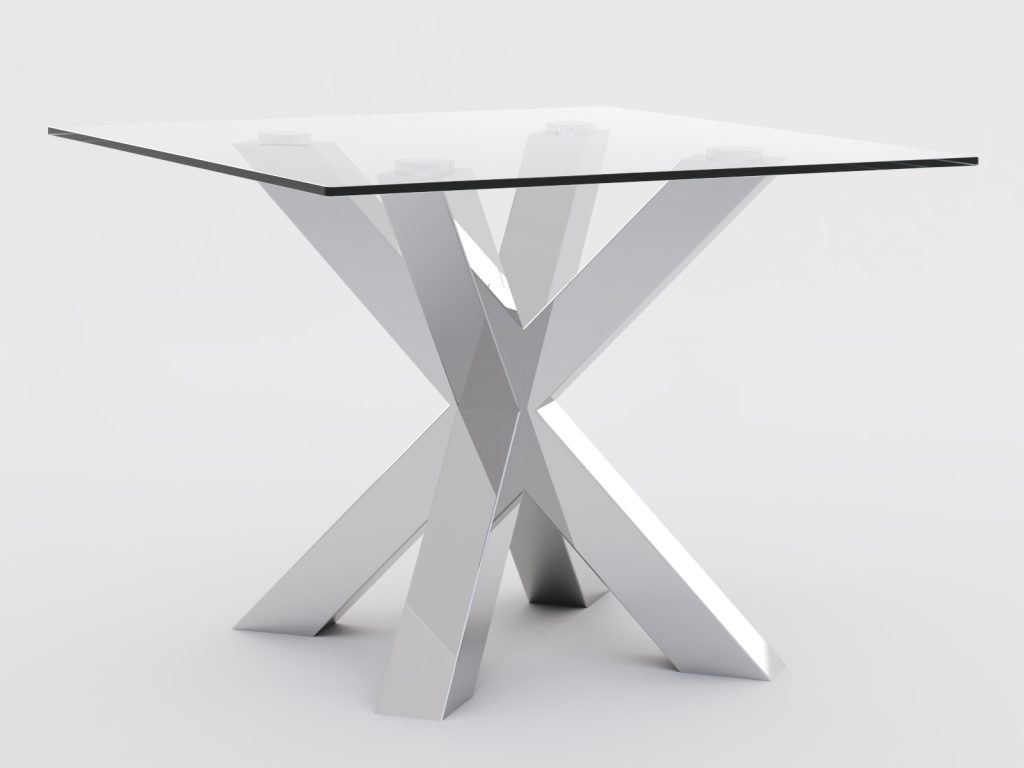 Cofee Table Base for Glass Top Spider Slim Chrome S - Image 3