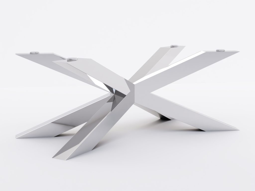 Cofee Table Base for Glass Top Spider Heavy Chrome L - Image 2