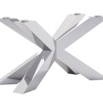 Table leg under glass Spider Heavy Chrome M