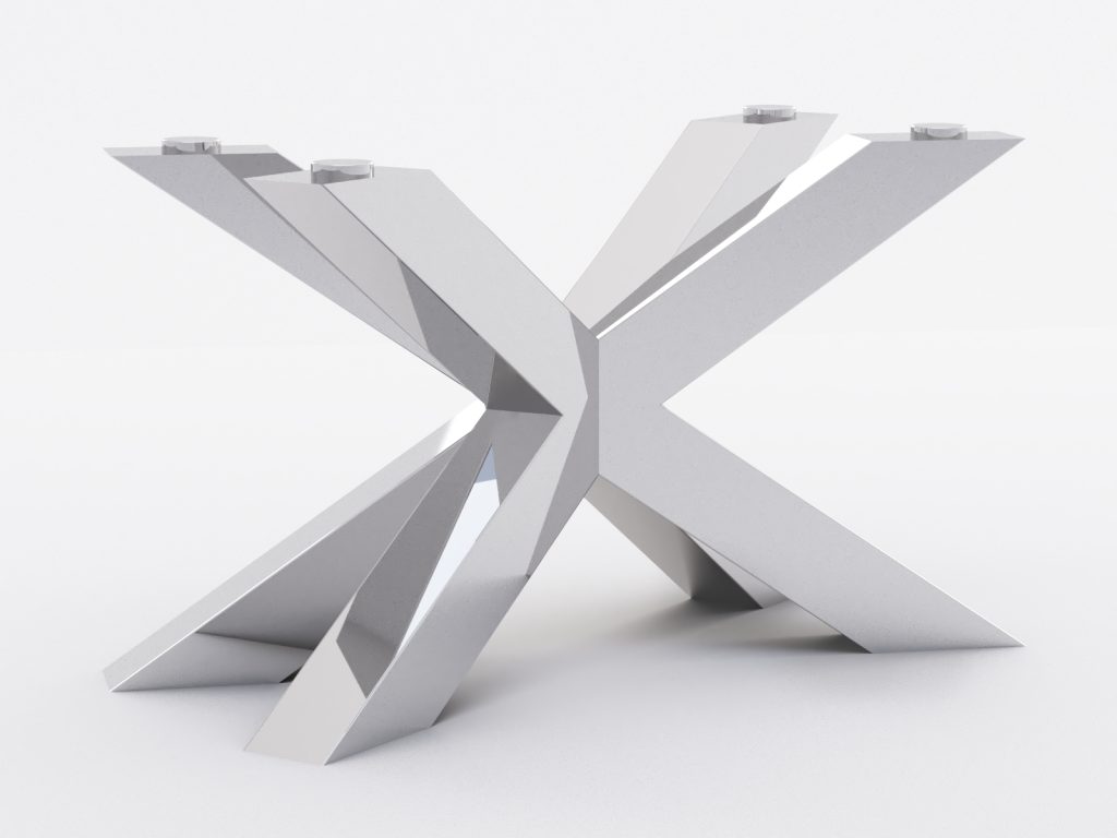 Cofee Table Base for Glass Top Spider Heavy Chrome M - Image 2