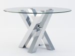 Stainless Steel Coffee Table Base for Glass Top Mediolan S - Image 4
