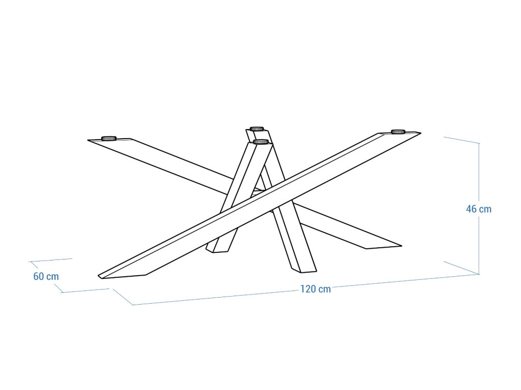 Stainless Steel Coffee Table Base for Glass Top Mediolan L - Image 5