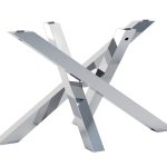 Stainless steel base for glass top Milan Chrome M