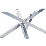 Stainless steel base for glass top Milan Chrome L