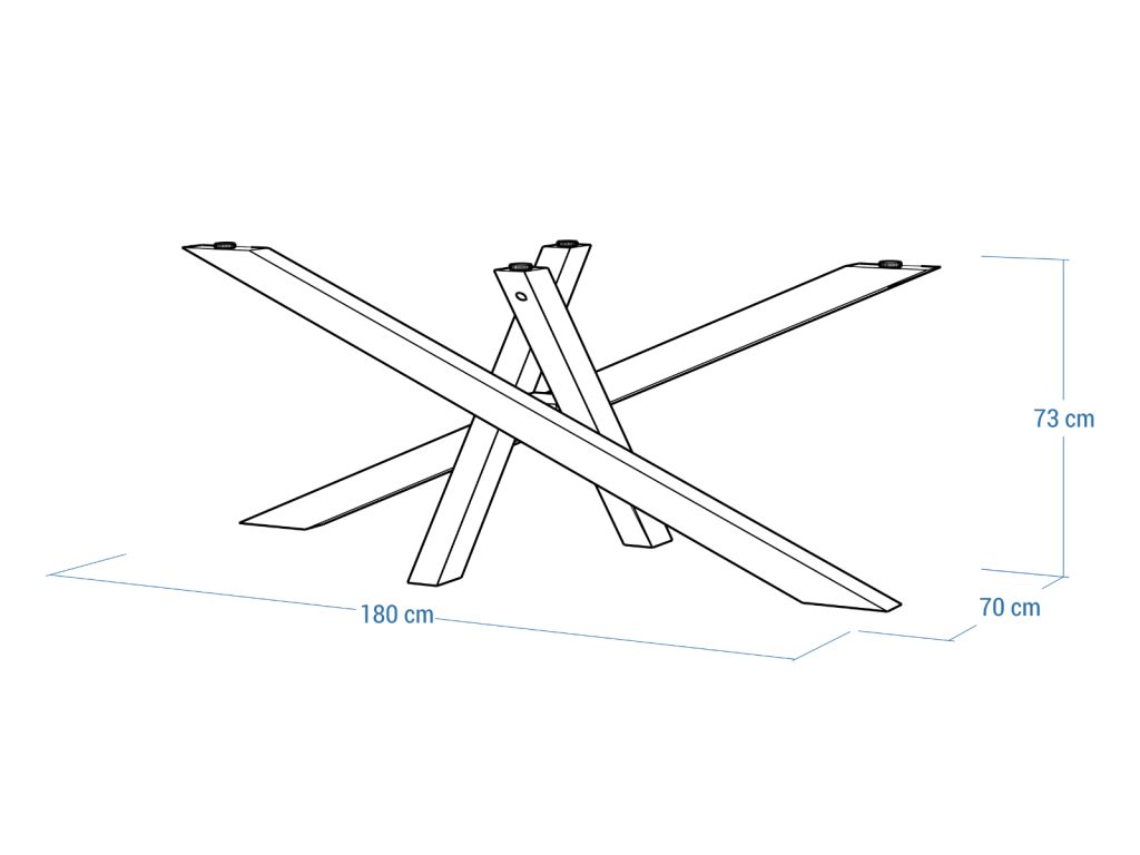 Stainless Steel Table Base for Glass Top Mediolan Chrome XL - Image 5