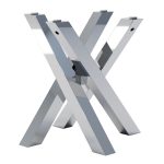 Stainless steel base for glass top Milan Chrome S