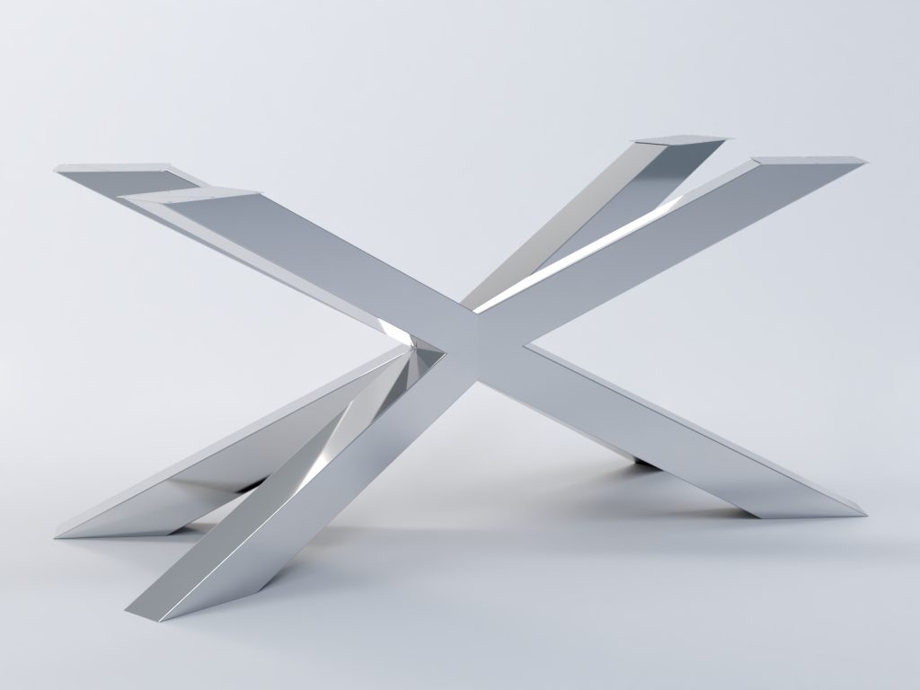 Table Base Stainless Steel Chrome Spider Heavy L - Image 2