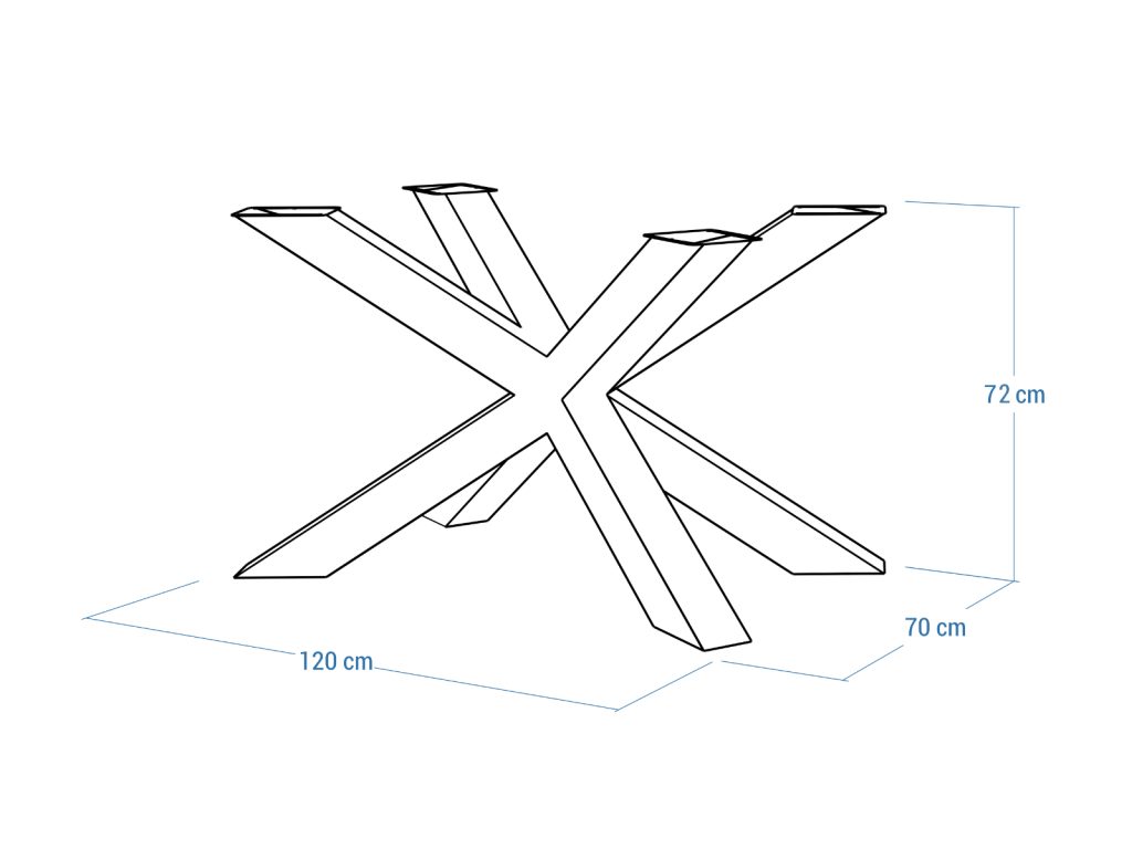 Table Base Stainless Steel Chrome Spider Heavy M - Image 4