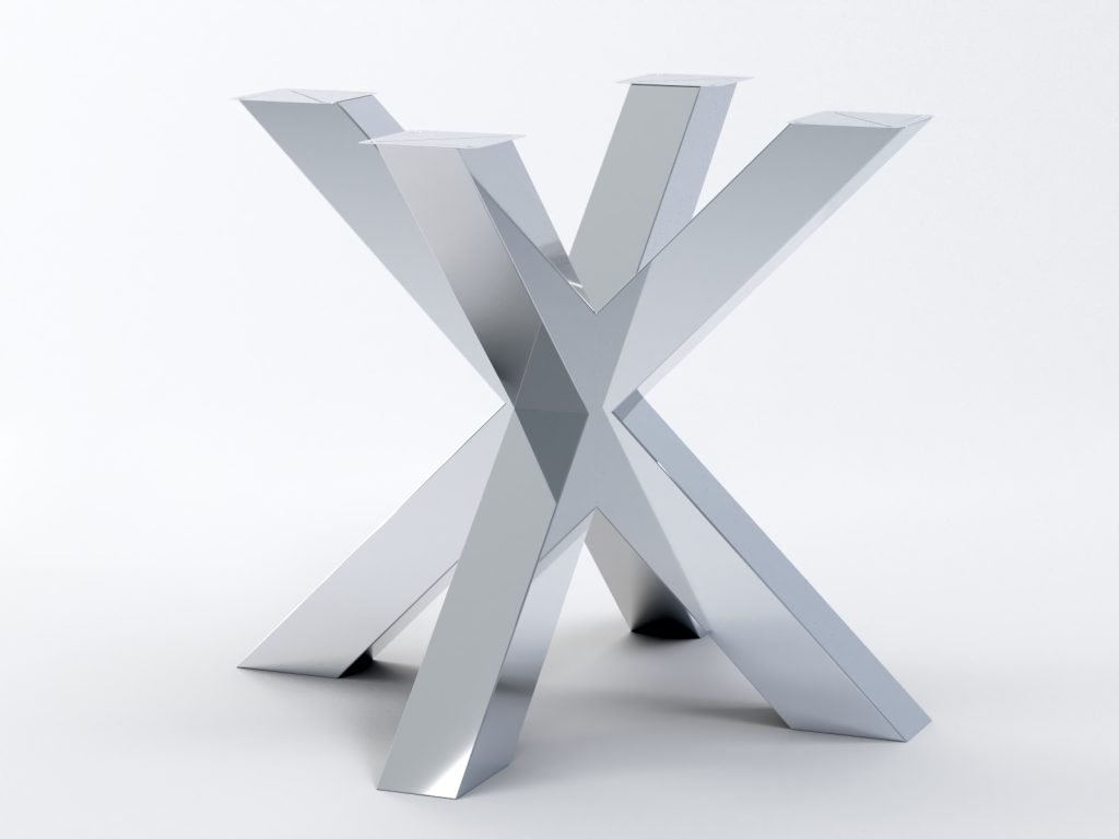 Table Base Stainless Steel Chrome Spider Heavy S - Image 2