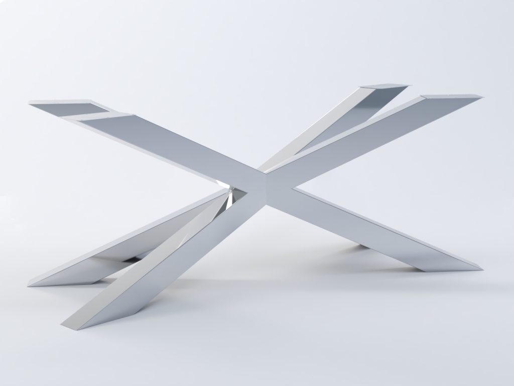 Table Base Stainless Steel Chrome Spider Heavy XL - Image 2