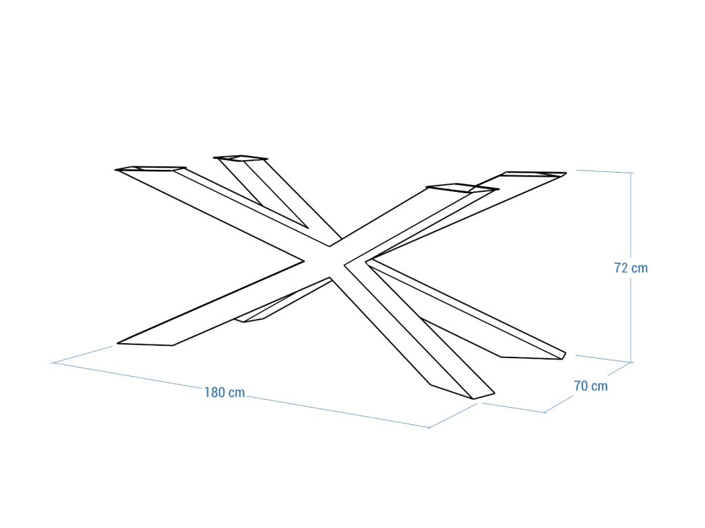 Table Base Stainless Steel Chrome Spider Heavy XL - Image 4