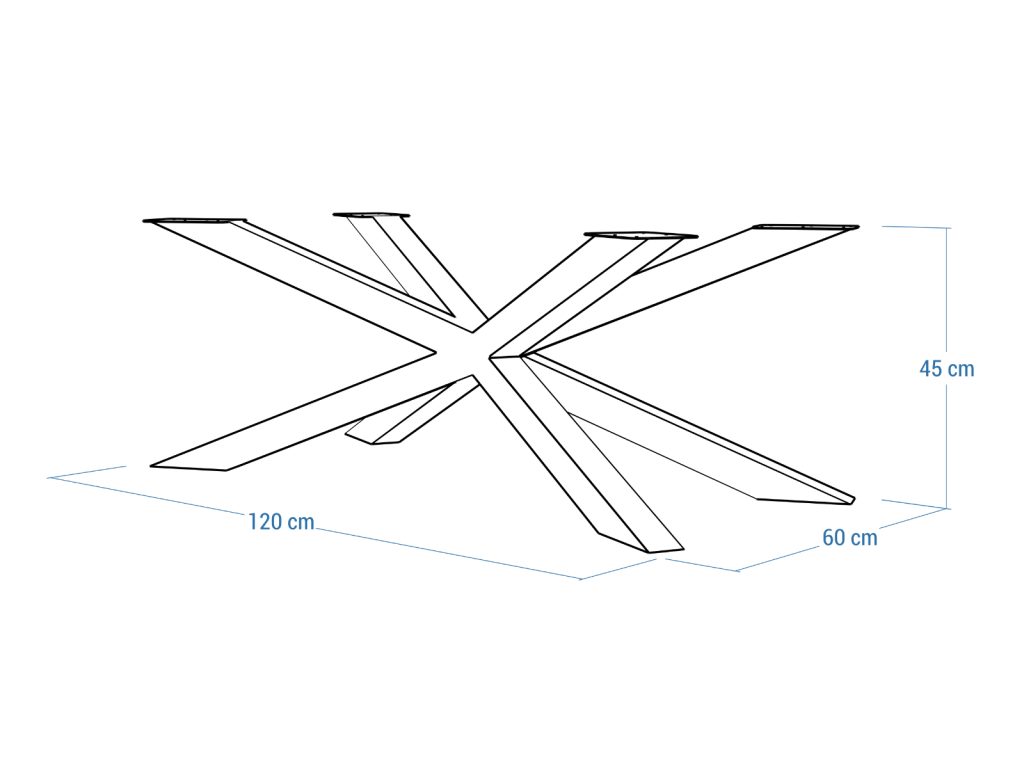 Coffee Table Base Spider Slim Chrome L - Image 5