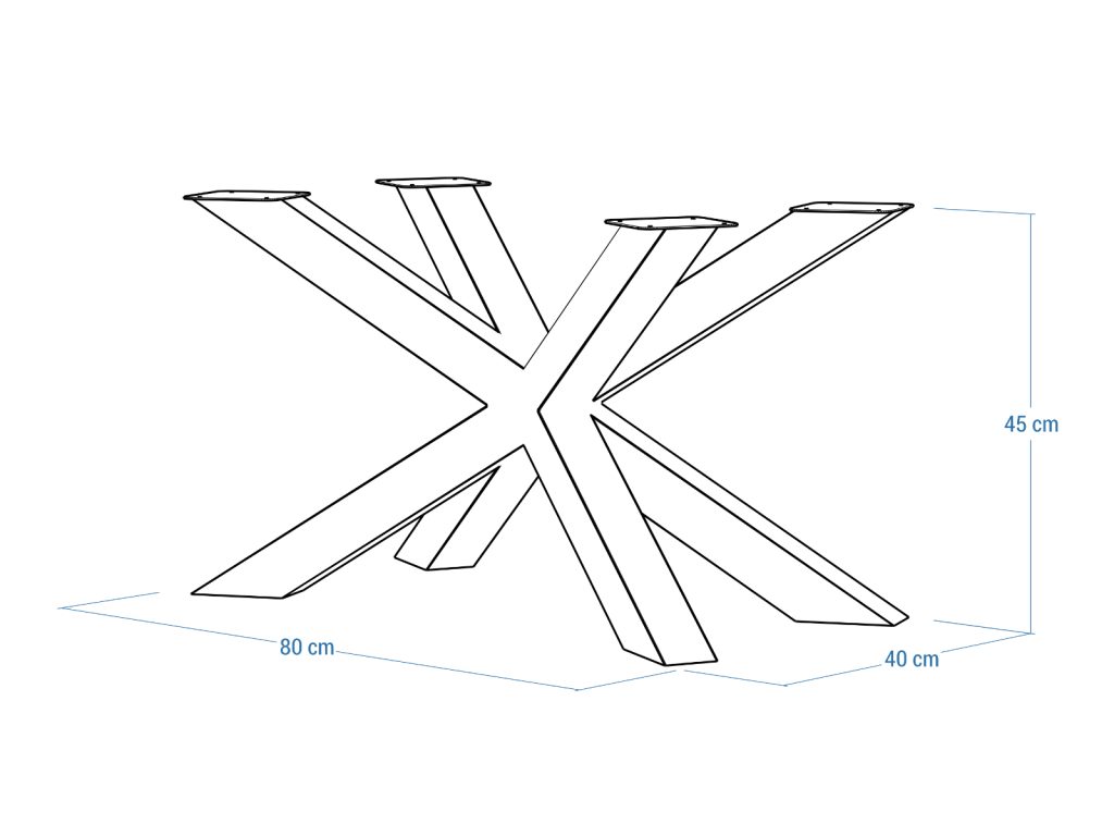 Coffee Table Base Spider Slim Chrome M - Image 5