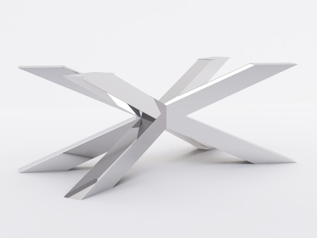 Coffee Table Base Spider Heavy Chrome L - Image 2