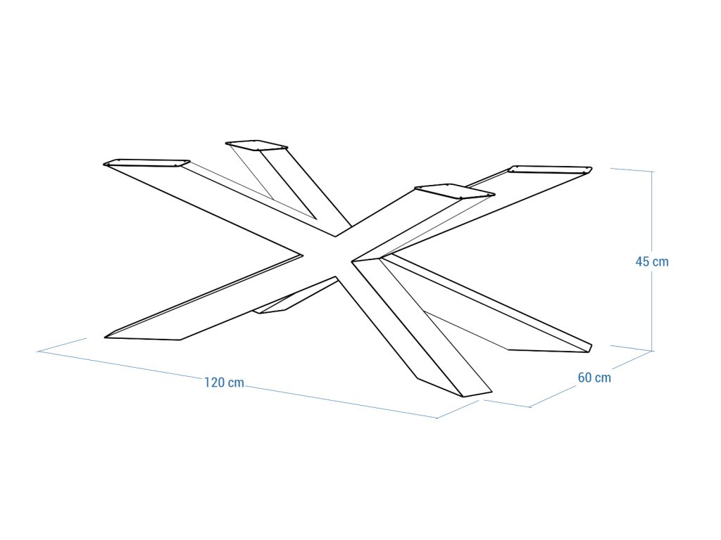Coffee Table Base Spider Heavy Chrome L - Image 5