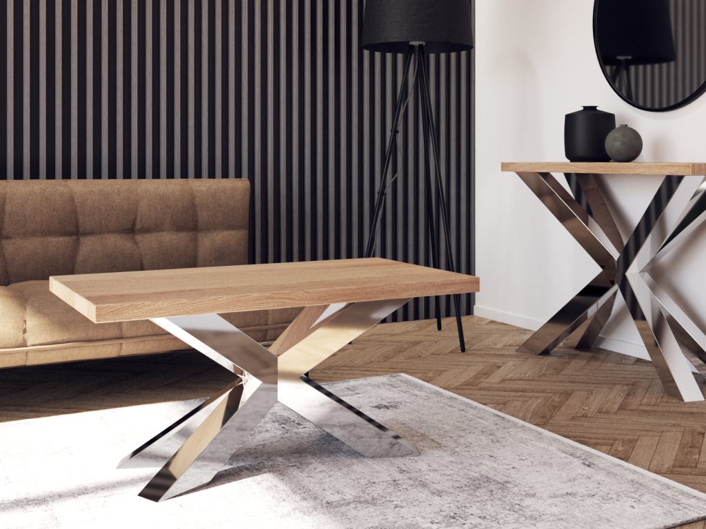 Coffee Table Base Spider Heavy Chrome M - Image 4