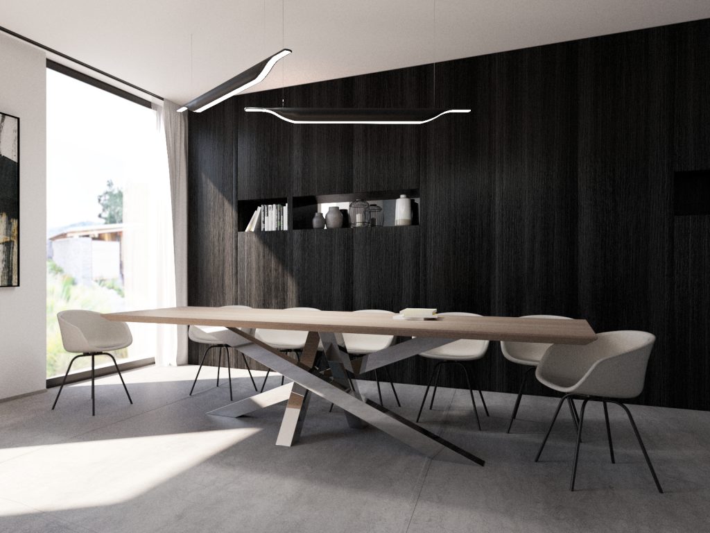 Stainless steel table leg chrome Milan Heavy XXL - Image 4