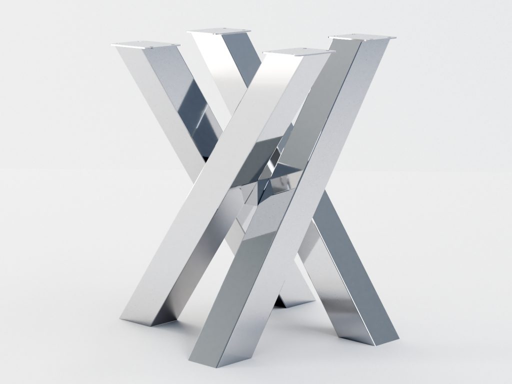 Coffee Table Base Stainless Steel Mediolan S - Image 2