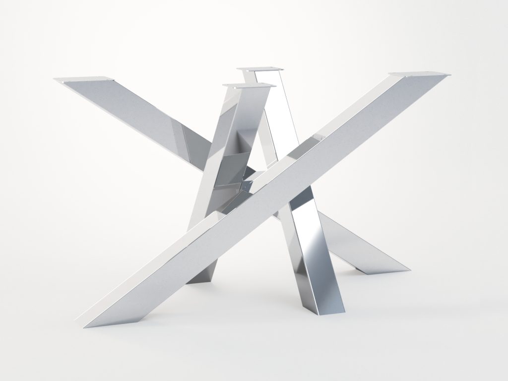 Coffee Table Base Stainless Steel Mediolan M - Image 2