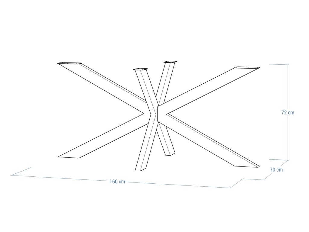 Stainless Steel Table Base Cross L - Image 5