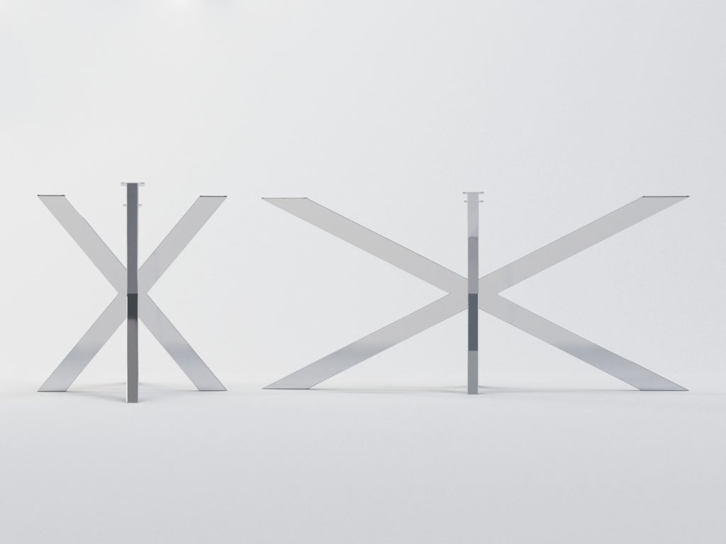 Stainless Steel Table Base Cross L - Image 4