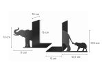 Metal Bookends Elephant P09 2 pcs - Image 2