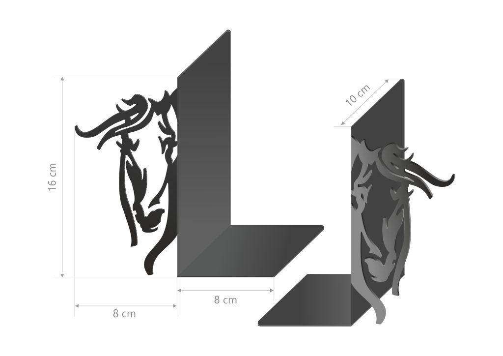 Metal Bookends Horse 2 pcs P85 - Image 2