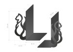 Metal Bookends Kitten 2 pcs P86 - Image 2
