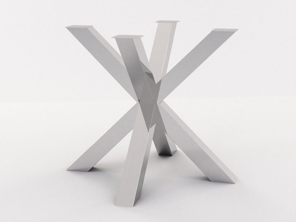 Table Base Stainless Steel Chrome Spider S - Image 2