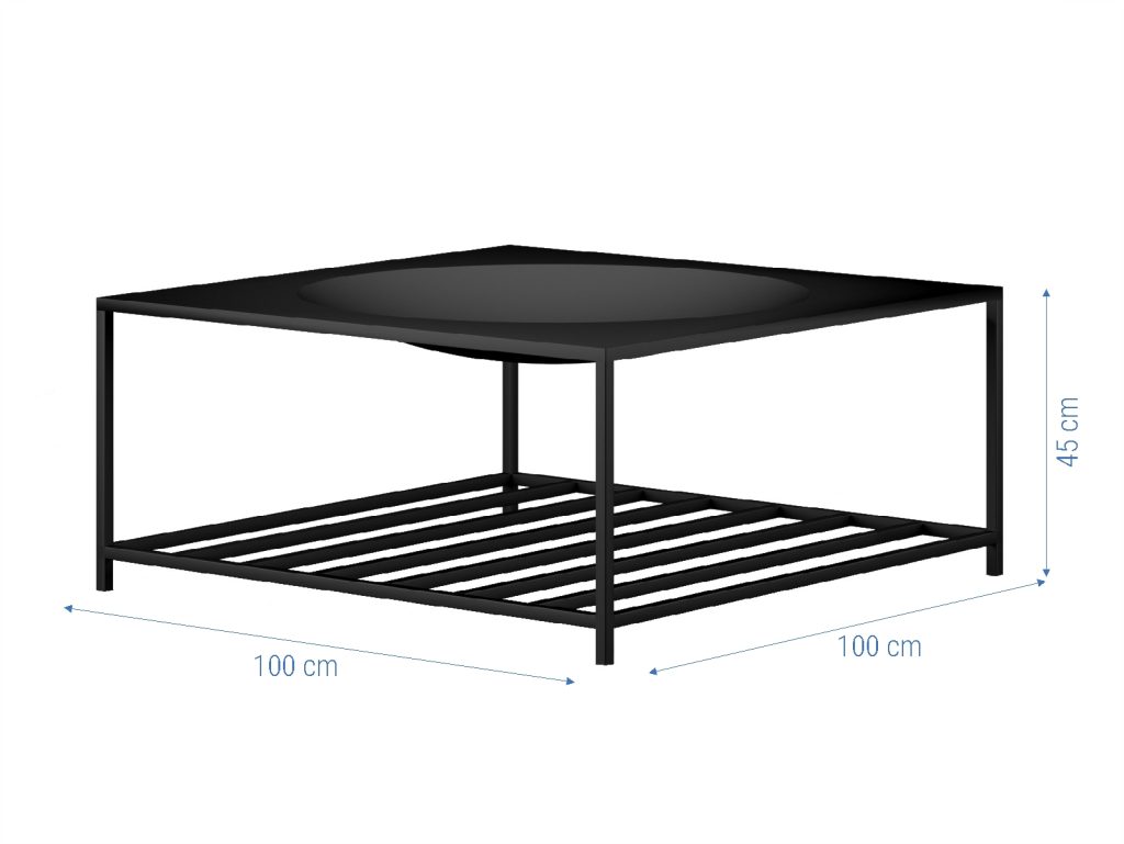 Fire Pit Concava 100x100x45 cm - Image 3
