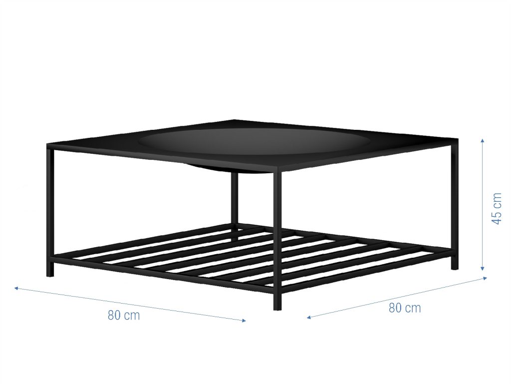 Fire Pit Concava 80x80x45 cm - Image 3