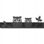 Metal Wall Shelf  Owls POL030 60 cm