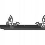 Metal Wall Shelf  Butterflies 2 POL031 60 cm