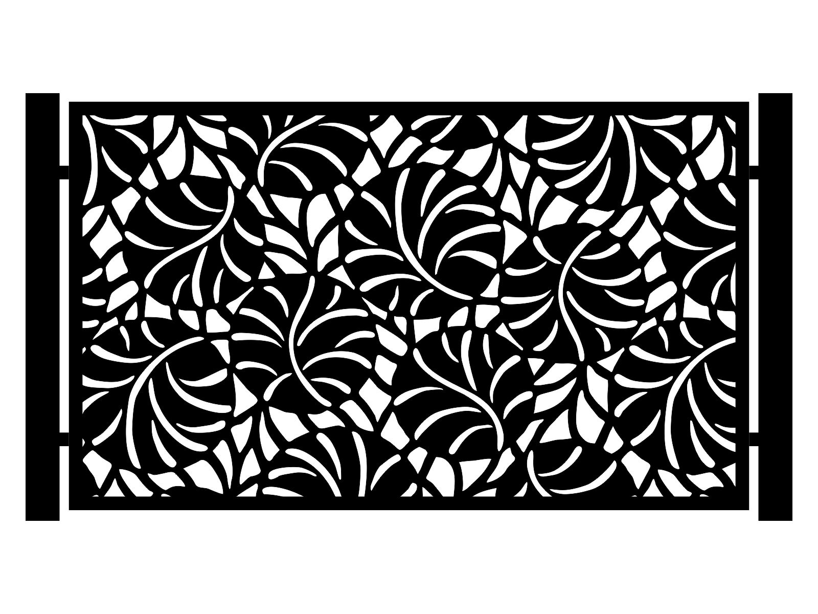 por000-bot06-120-cza Przęsło ogrodzeniowe Paxe 200×120 cm - Image 1