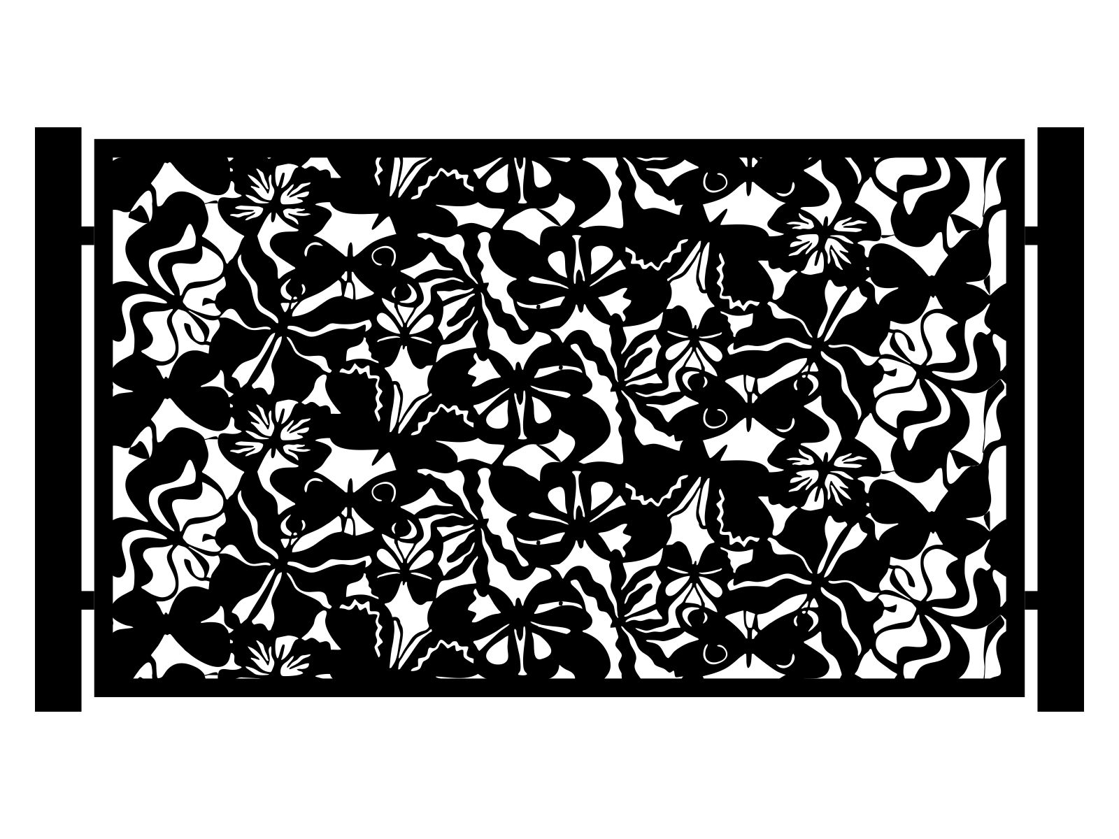 por000-bot34-120-cza Przęsło ogrodzeniowe Meliore 200×120 cm - Image 1