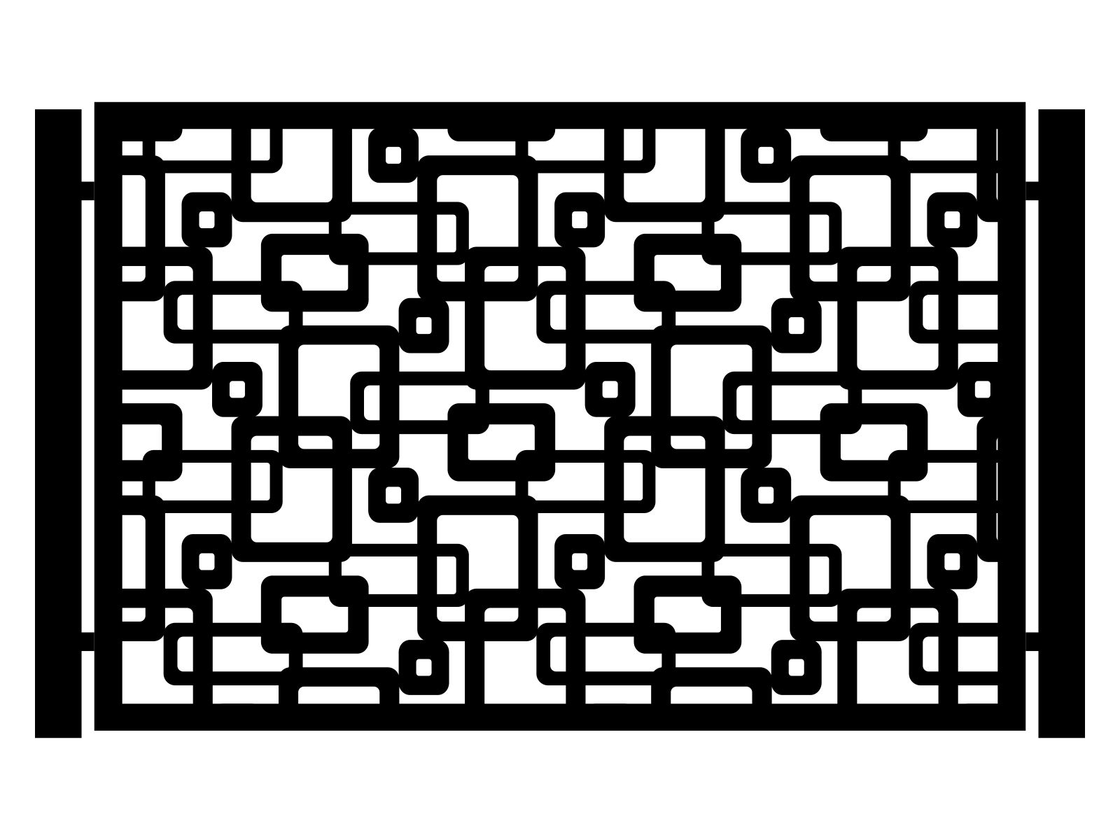 por000-geo03-135-cza Przęsło ogrodzeniowe Coletta 200×135 cm - Image 1