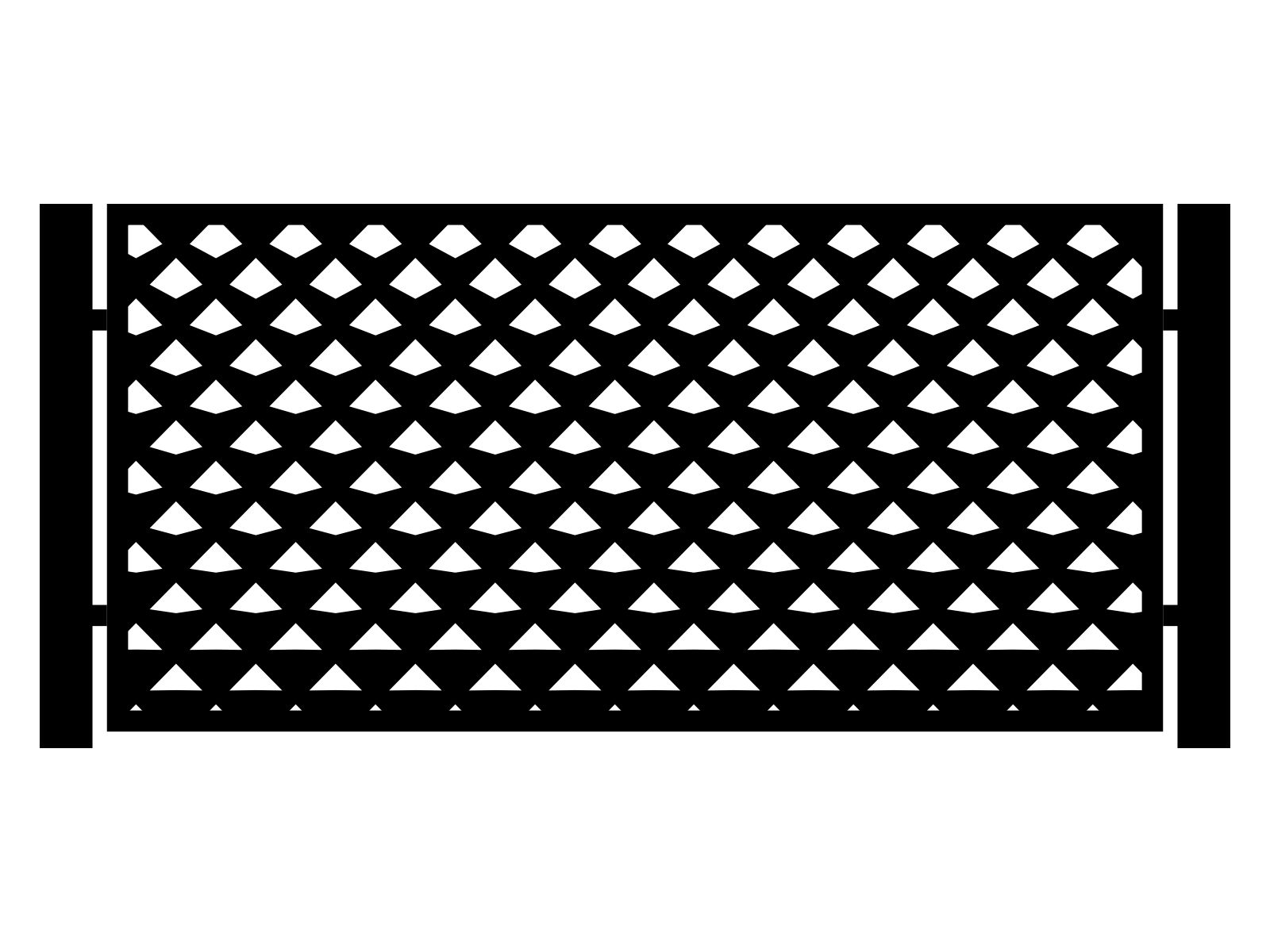 por000-geo04-100-cza Przęsło ogrodzeniowe Dina 200×100 cm - Image 1