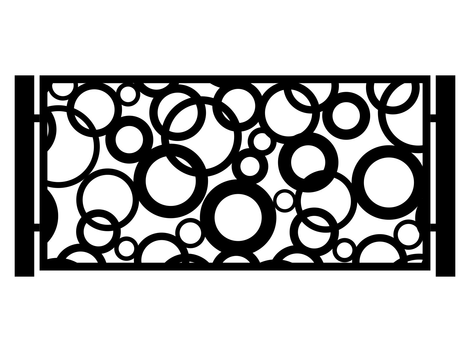 por000-geo24-100-cza Przęsło ogrodzeniowe Felicia 200×100 cm - Image 1