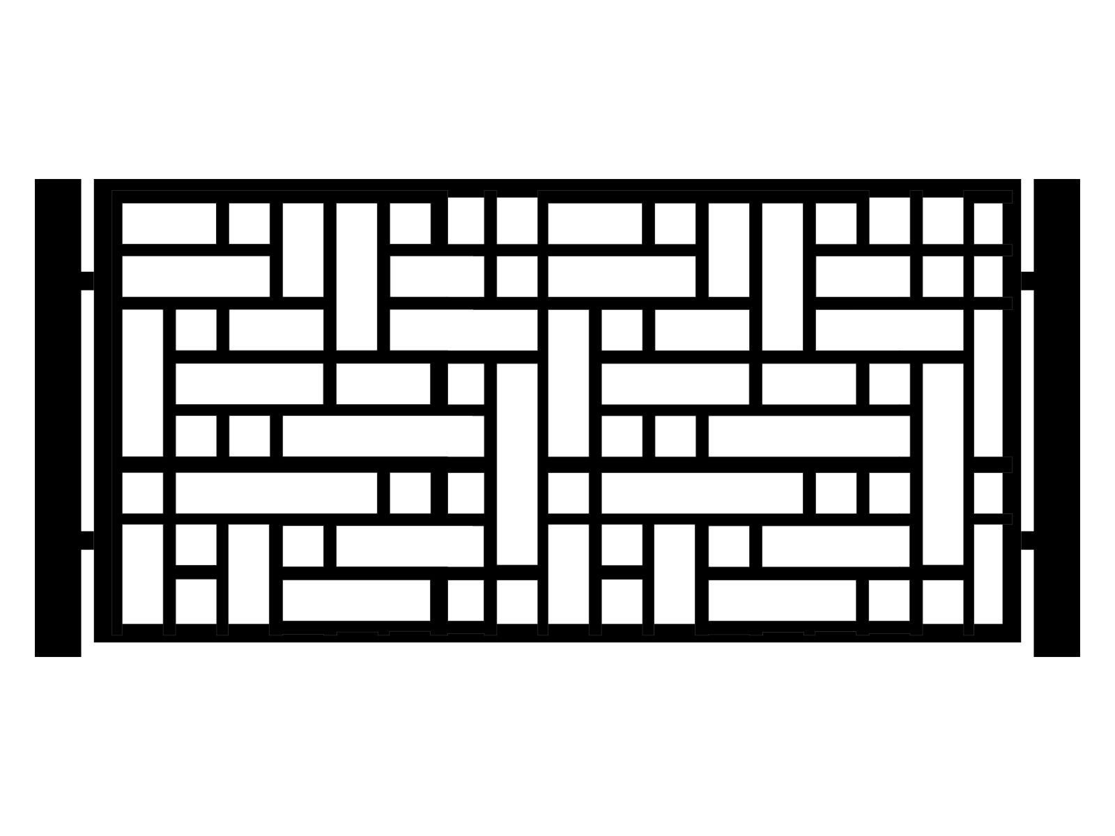 por000-geo30-100-cza Przęsło ogrodzeniowe Claudia 200×100 cm - Image 1