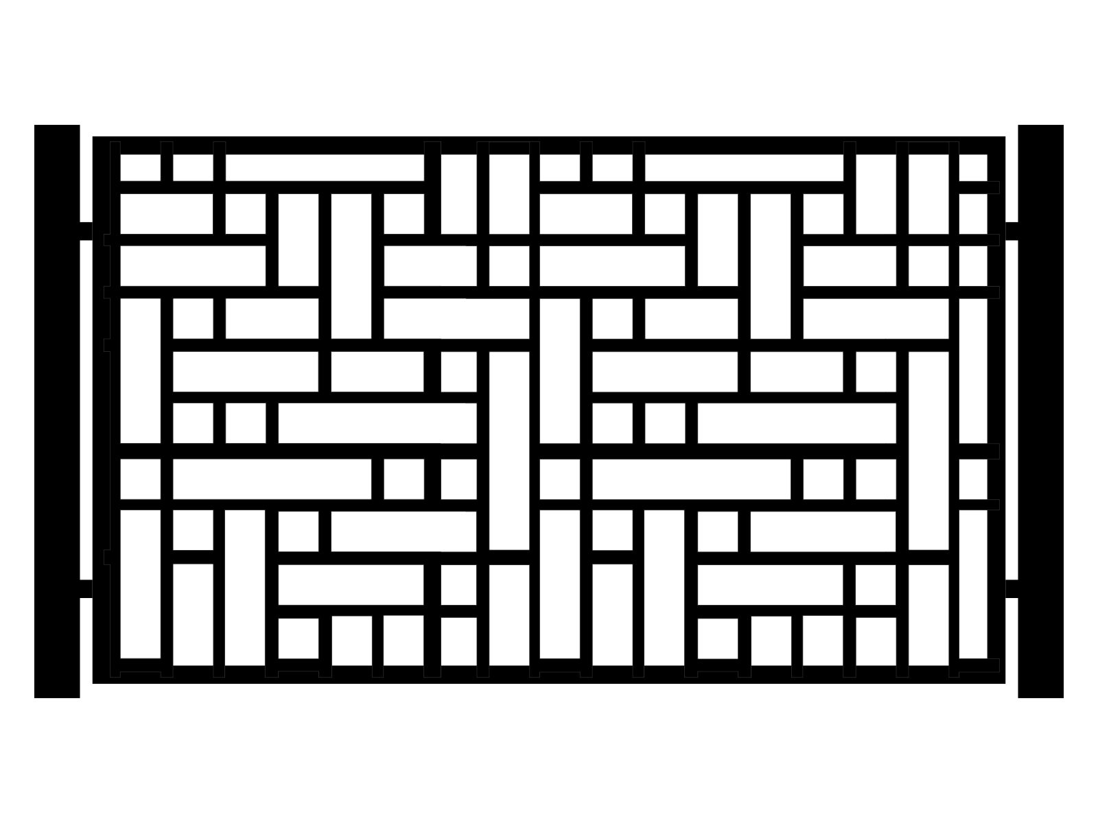 por000-geo30-120-cza Przęsło ogrodzeniowe Claudia 200×120 cm - Image 1