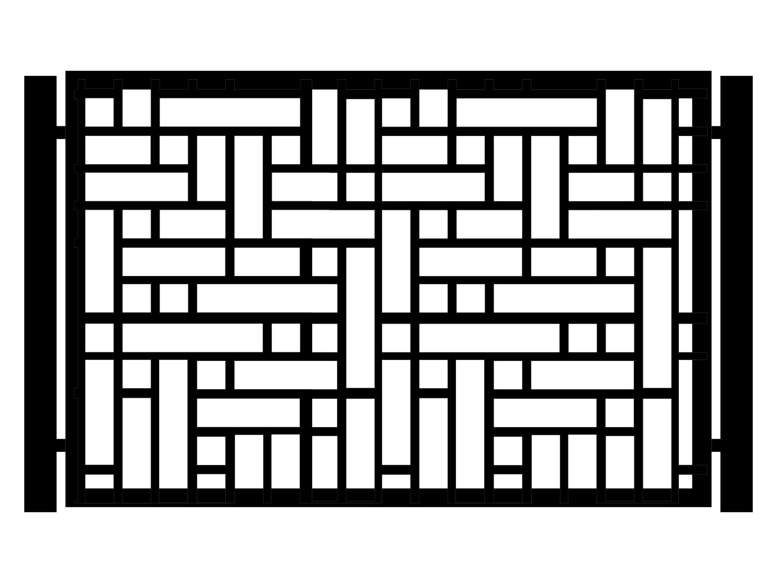 por000-geo30-135-cza Przęsło ogrodzeniowe Claudia 200×135 cm - Image 1