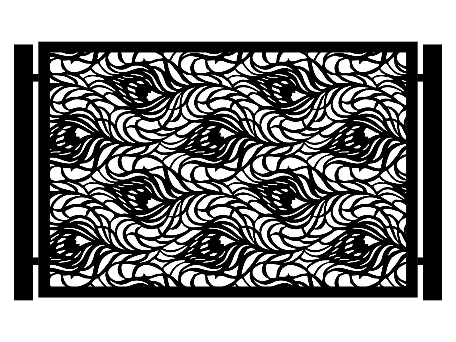 por000-klas05-135-cza Przęsło ogrodzeniowe Gaida 200×135 cm - Image 1